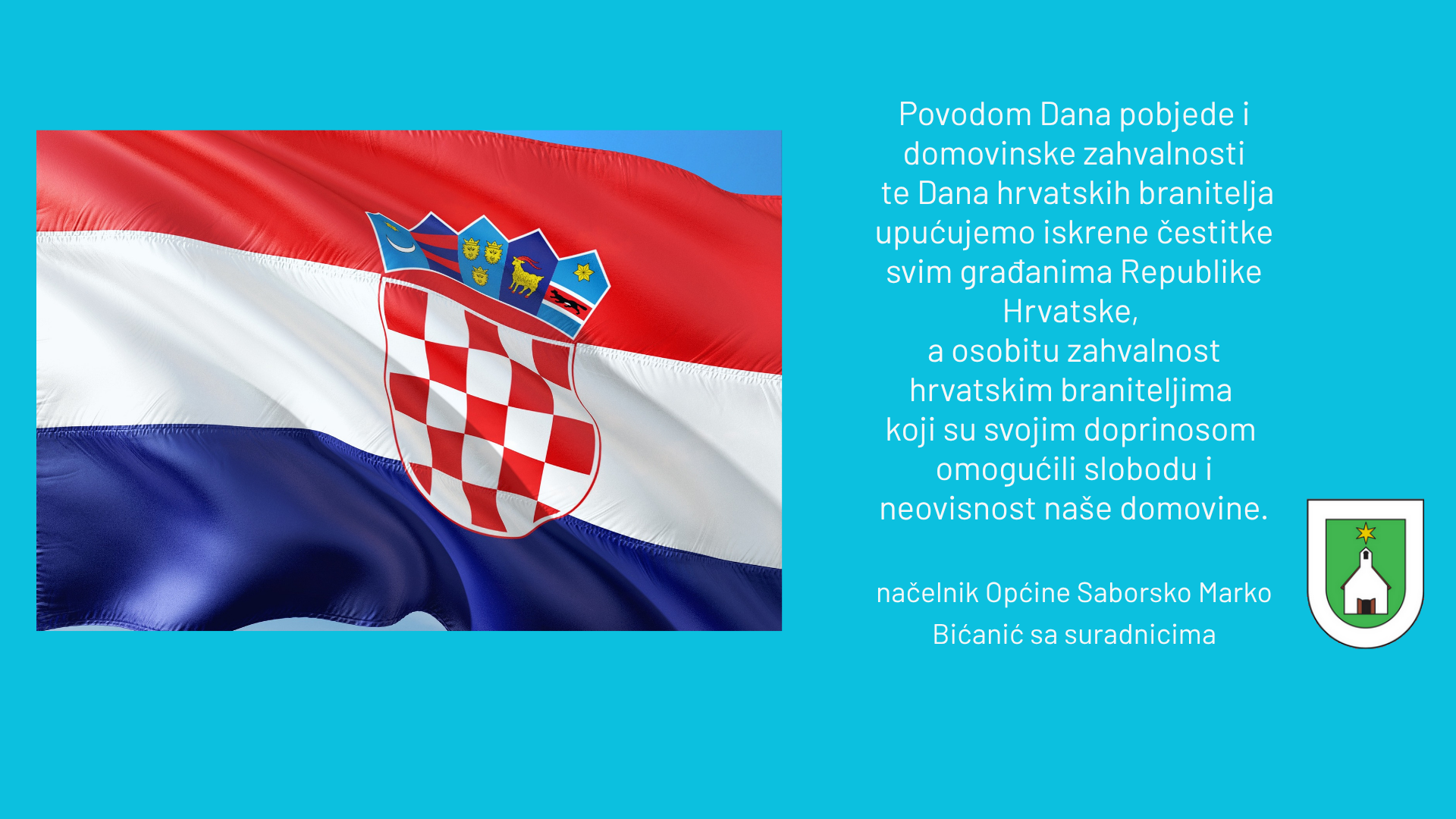 Sretan Dan pobjede i domovinske zahvalnosti te Dan hrvatskih branitelja