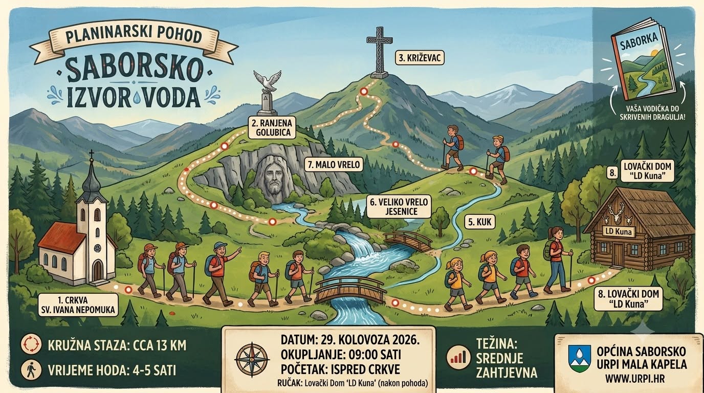Godišnji pohod „Izvor voda“ – 29. kolovoza u Saborskom